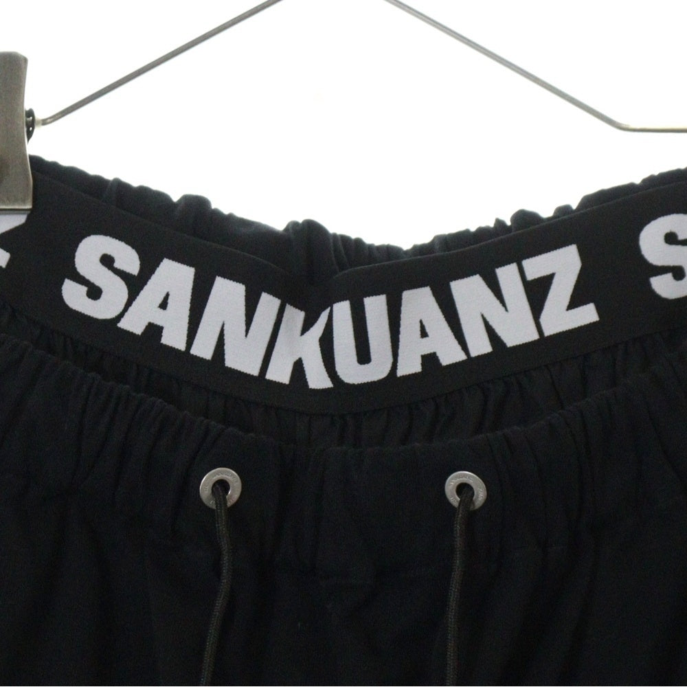 SANKUANZ(サンクアンズ) LOGO WAISTBAND BAGGY SWEATPANTS ロゴ ウエストバンド バギー スウェットパンツ ブラック S24SSMPA0110-BK
