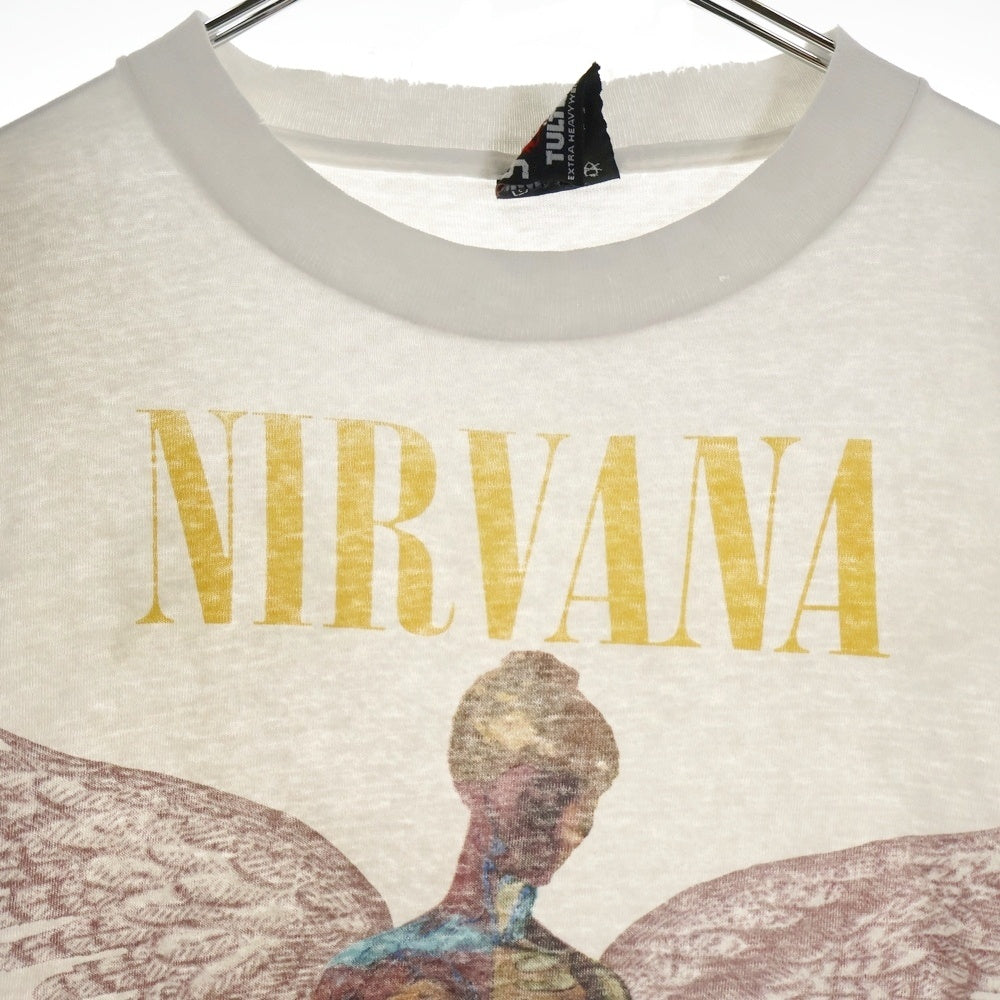 VINTAGE(ヴィンテージ) 90S NIRVANA IN UTERO ニルヴァーナ インユーテロ 両面プリント 半袖Tシャツ ホワイト