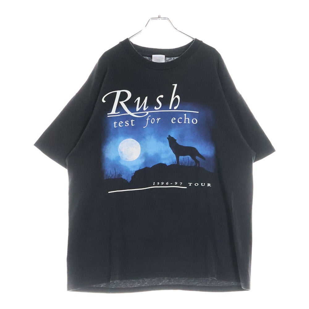VINTAGE(ヴィンテージ) 90s Rush test for echo TOUR ラッシュ 両面プリント 半袖Tシャツ ブラック