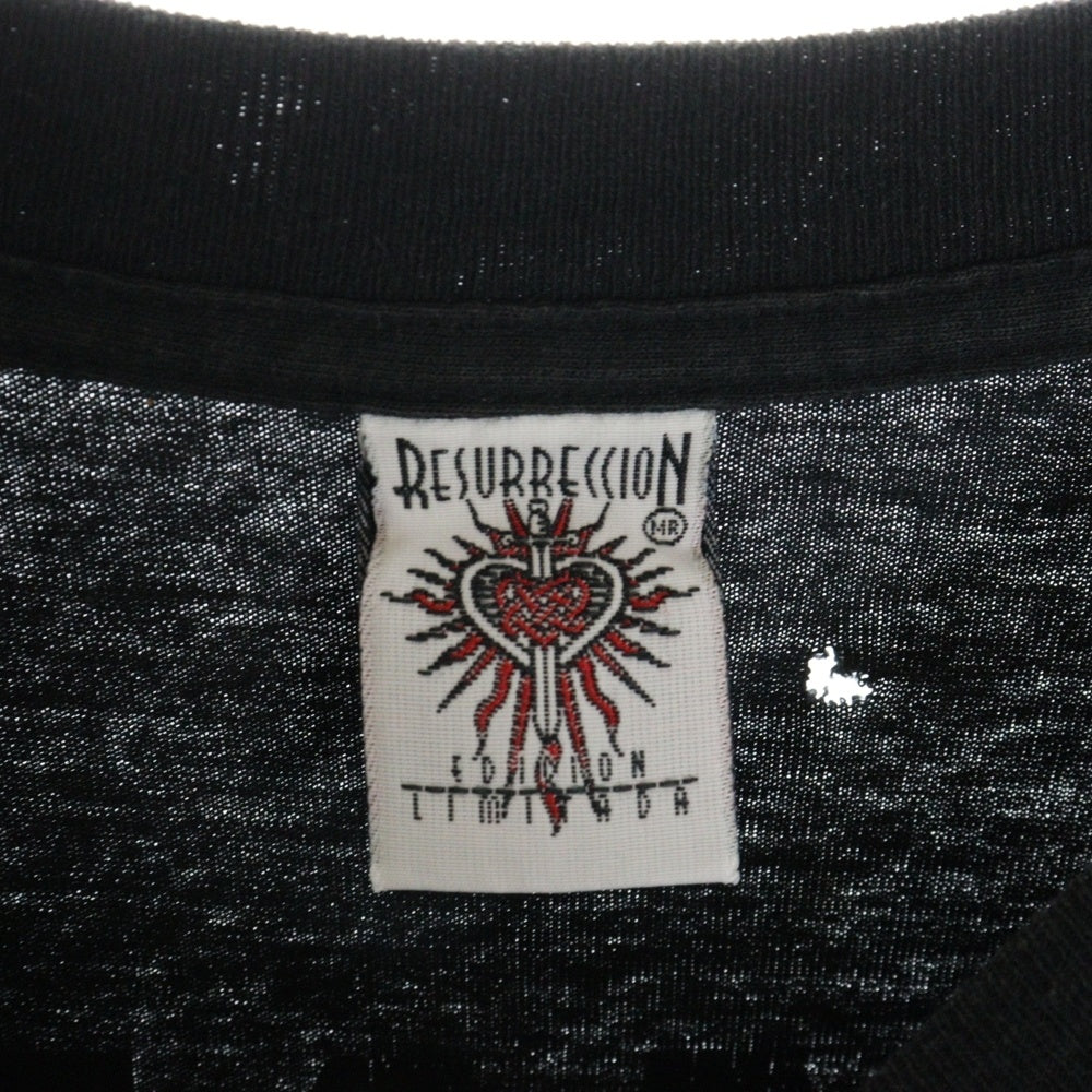 VINTAGE(ヴィンテージ) 90s Marilyn Manson mechanical animals Resurrection bootleg マリリンマンソン 両面 オーバープリント ブートレグ 半袖Tシャツ ブラック