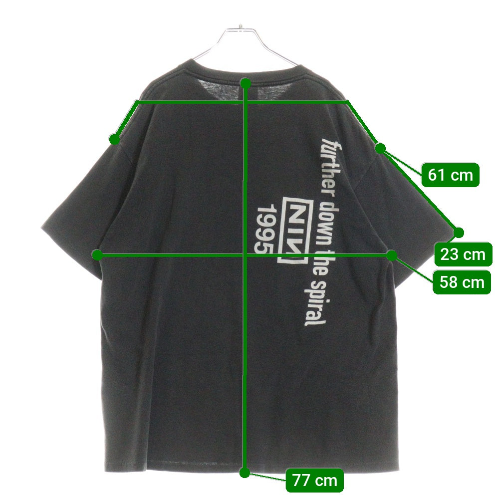 VINTAGE(ヴィンテージ) 90s NINE INCH NAILS/FURTHER DOWN THE SPIRAL ナインインチネイルズ ダウンワードスパイラル 両面プリント 半袖Tシャツ ブラック