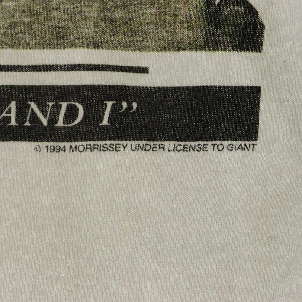 VINTAGE(ヴィンテージ) 90s Morrissey Vauxhall And I Album promo 1994 モリッシー グラフィックプリント 半袖Tシャツ ホワイト