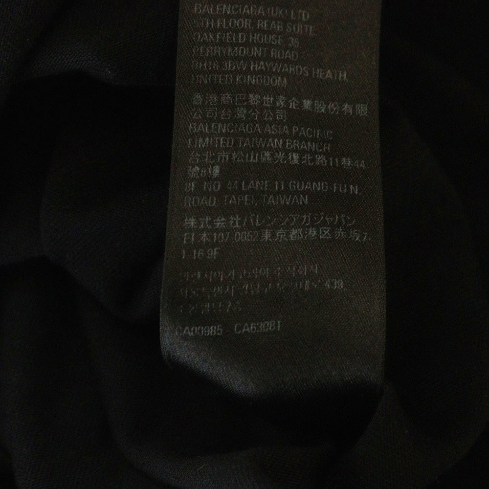 BALENCIAGA(バレンシアガ) デストロイ加工 ロゴプリント 半袖Tシャツ ブラック 651795 TNVL1