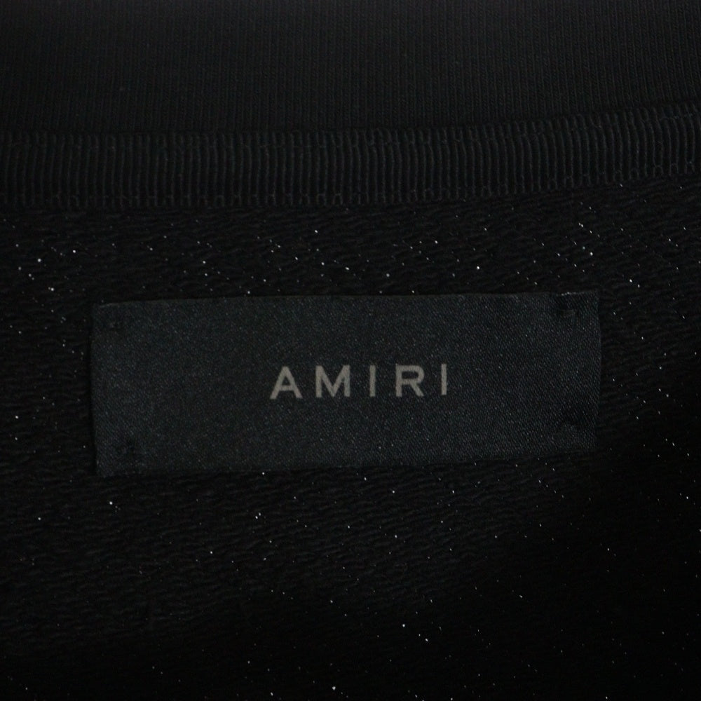 AMIRI(アミリ) JAZZ HIDEAWAY ロゴプリント クルーネック スウェット ブラック