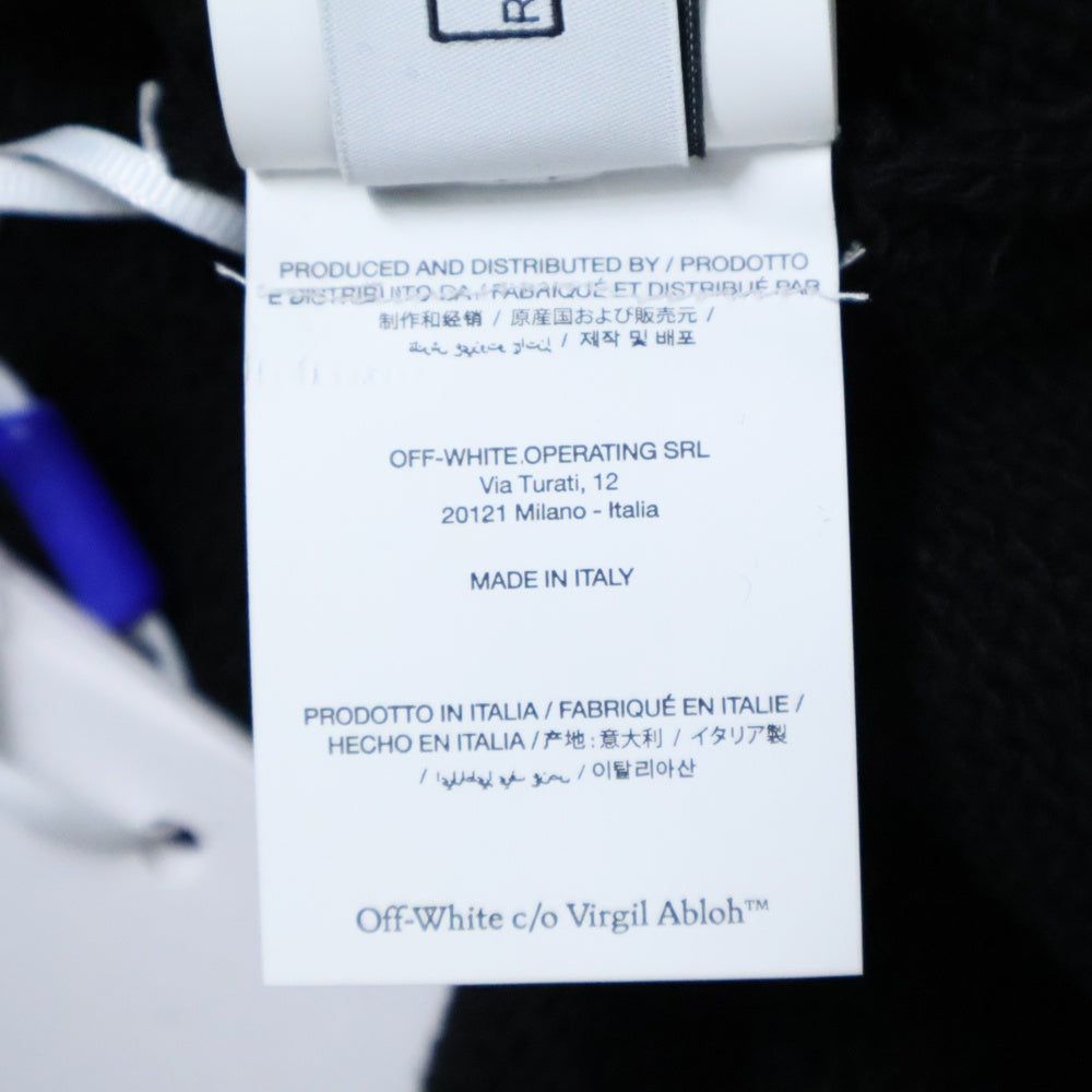 OFF-WHITE(オフホワイト) 24AW Shared Logo Knit ロゴジャガードデザイン クルーネック ニット ブラック OMHE198F24KNI001