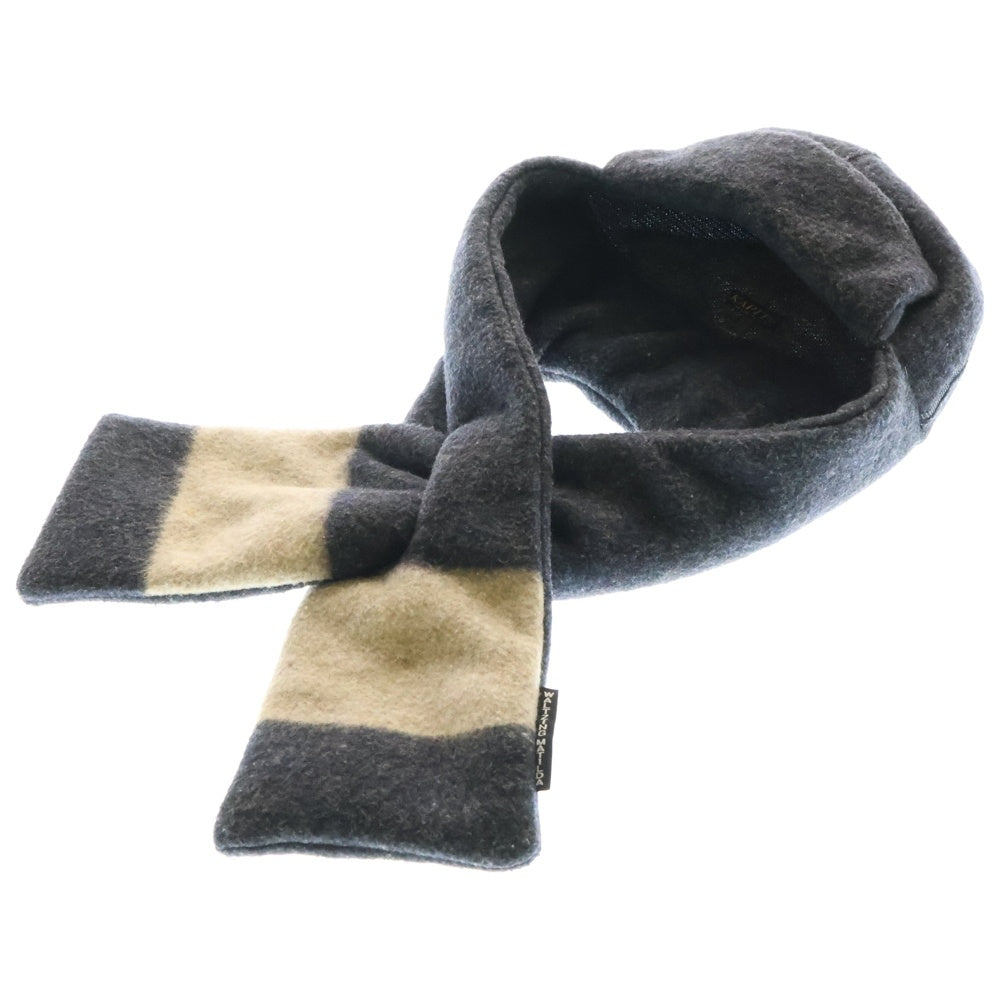 KAPITAL(キャピタル) イヤーフラップマフラー ニット キャップ グレー K2210XH810