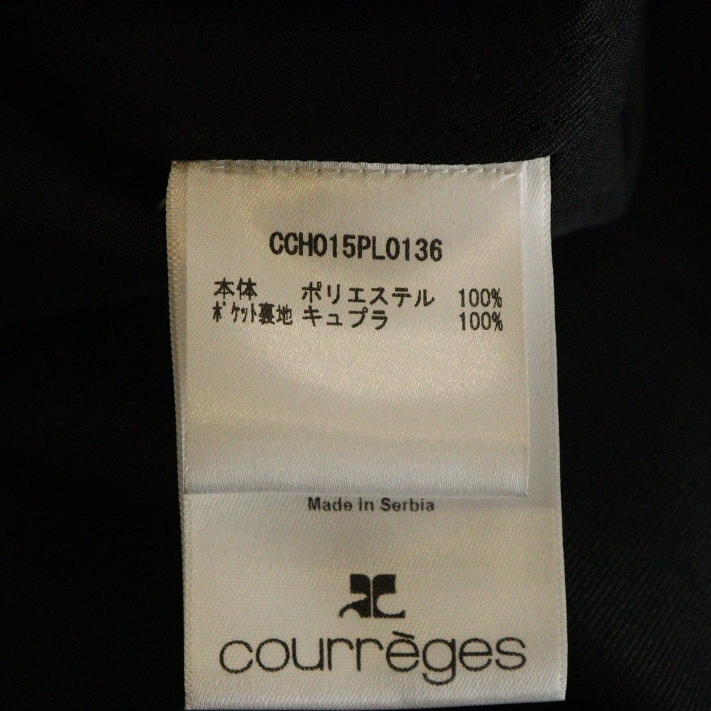 COURREGES(クレージュ) WESTERN LIGHT TWILL SHIRT ウェスタン ライト ツイル 長袖シャツジャケット ブラック CCH015PL0136