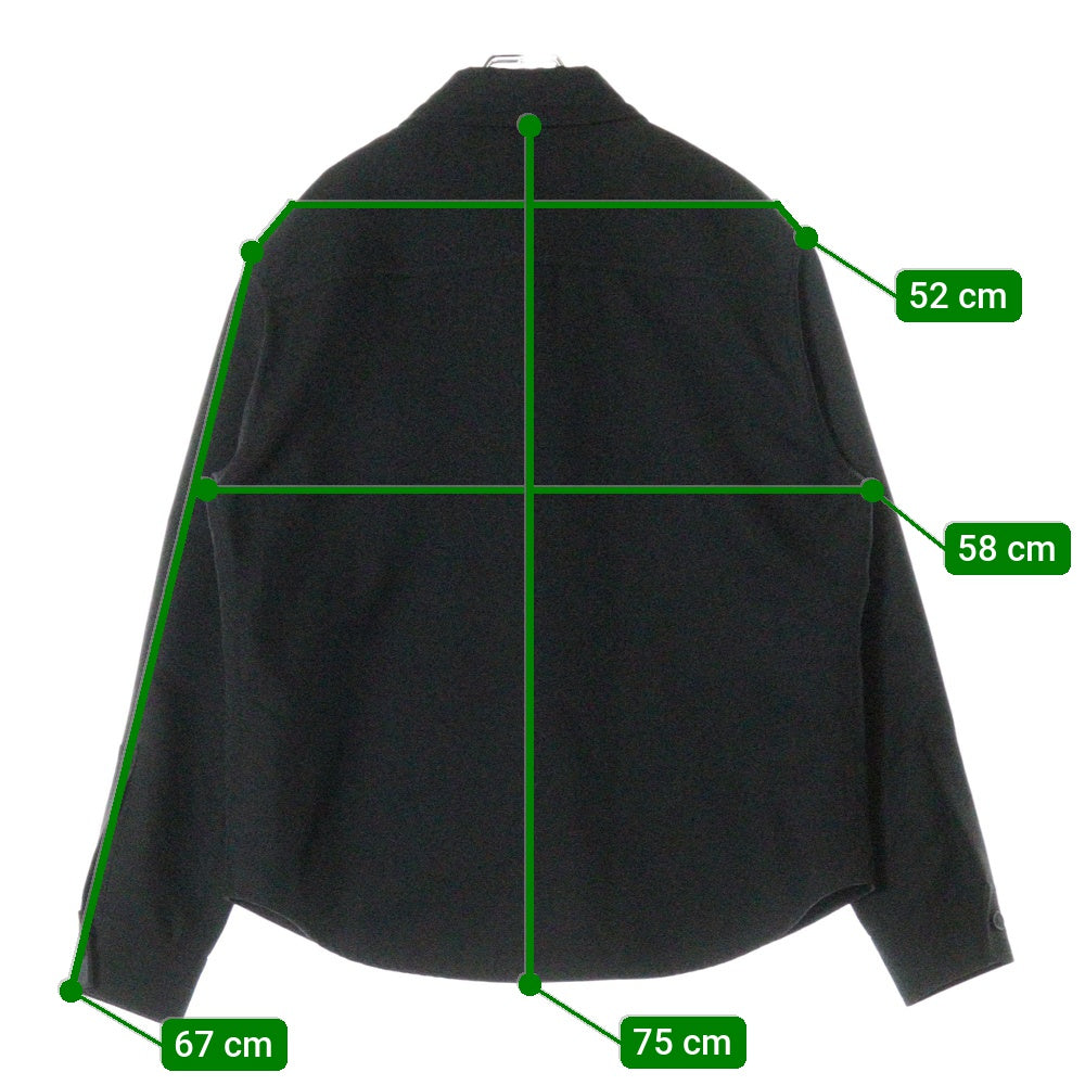 COURREGES(クレージュ) WESTERN LIGHT TWILL SHIRT ウェスタン ライト ツイル 長袖シャツジャケット ブラック CCH015PL0136