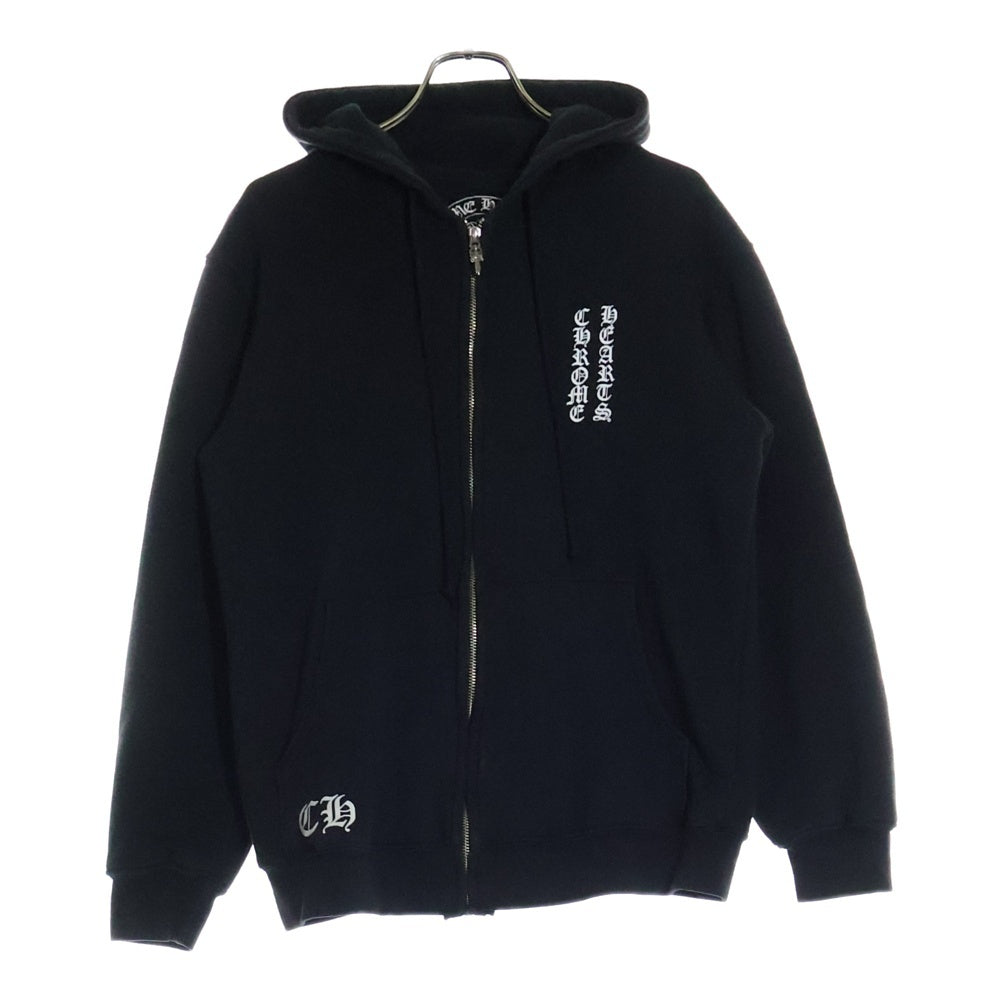 CHROME HEARTS(クロムハーツ) RS Cross S/S RSクロス 両面プリント ジップアップパーカー ブラック