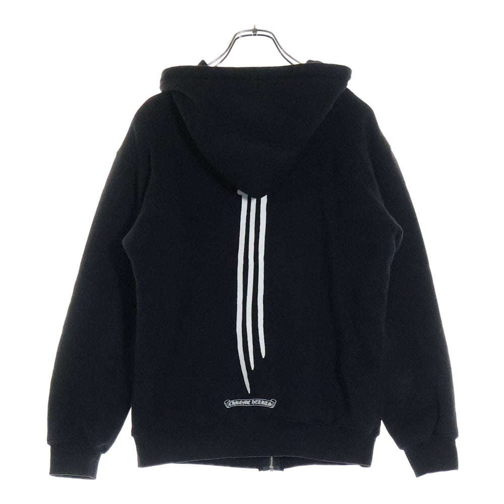 CHROME HEARTS(クロムハーツ) RS Cross S/S RSクロス 両面プリント ジップアップパーカー ブラック
