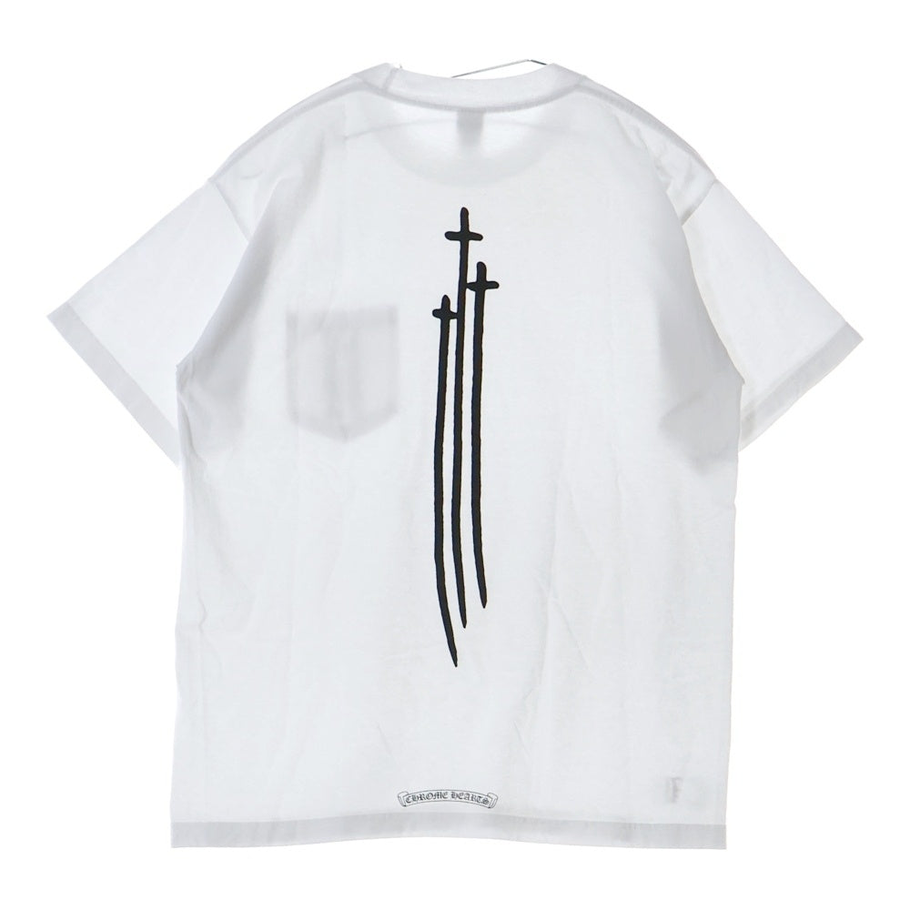 CHROME HEARTS(クロムハーツ) RS Cross S/S RS クロス 両面プリント 半袖Tシャツ ホワイト
