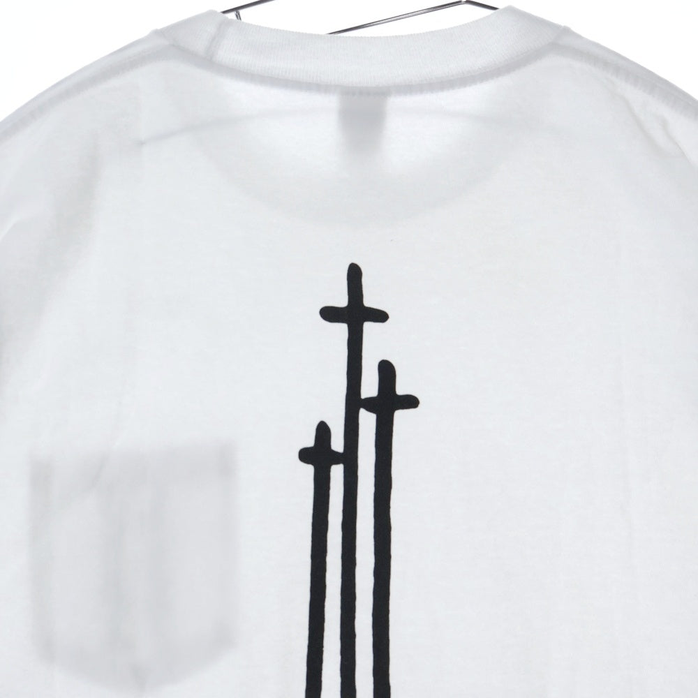 CHROME HEARTS(クロムハーツ) RS Cross S/S RS クロス 両面プリント 半袖Tシャツ ホワイト