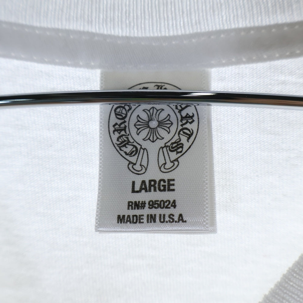 CHROME HEARTS(クロムハーツ) RS Cross S/S RS クロス 両面プリント 半袖Tシャツ ホワイト