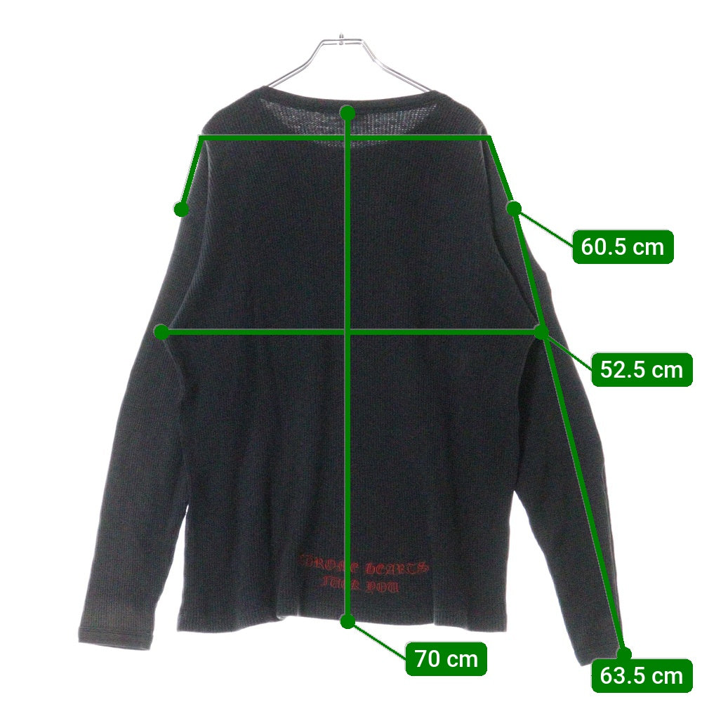 CHROME HEARTS(クロムハーツ) OLD Dagger Thermal L/S Tee ダガーサーマル長袖Tシャツ ブラック