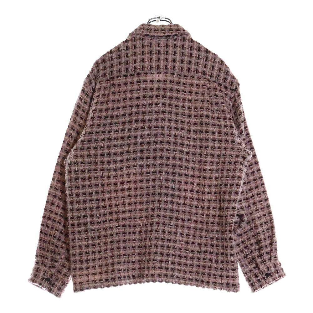 KAPITAL(キャピタル) fancy tweed board shirt ファンシー ツイード ボード 長袖シャツジャケット ピンク K2410LS092