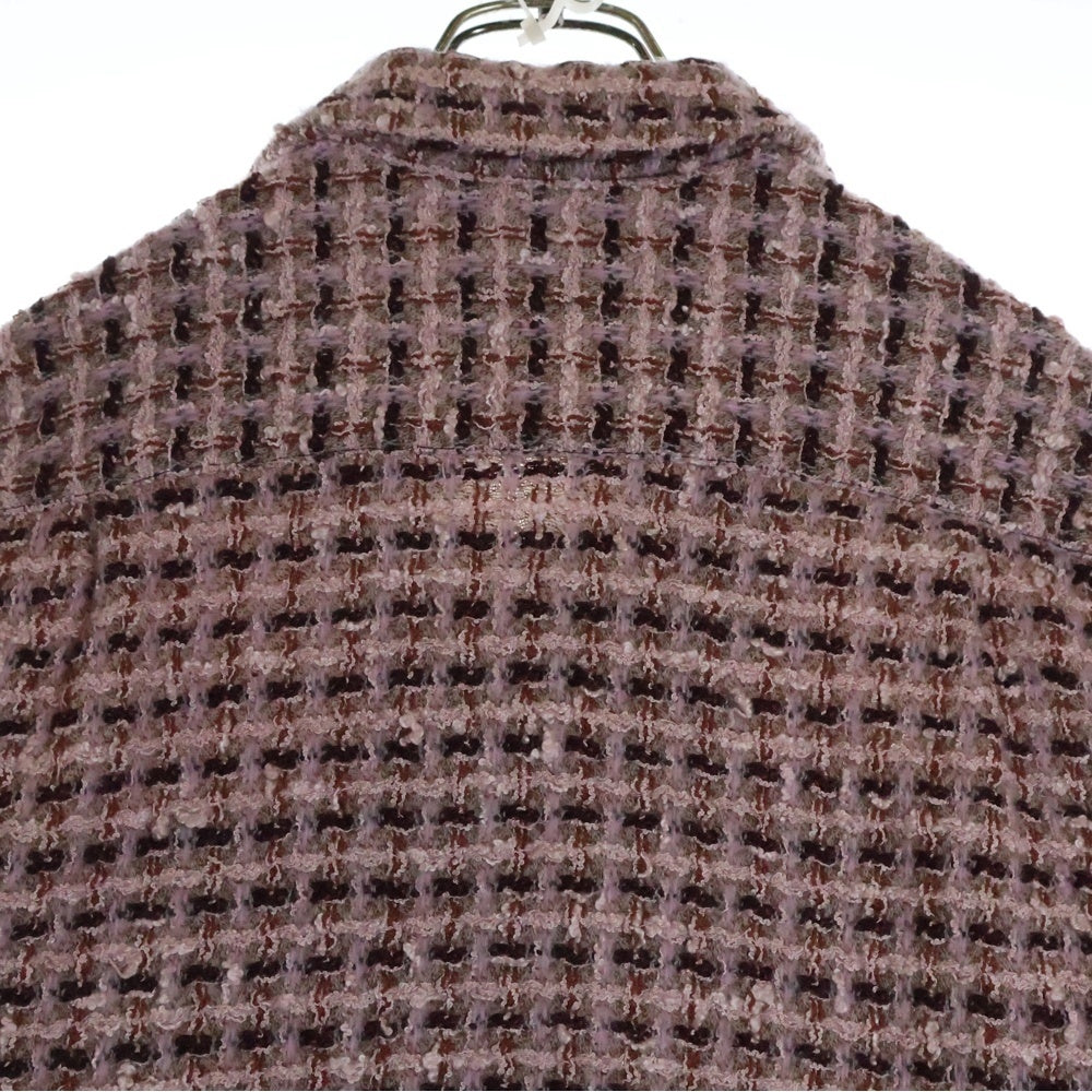 KAPITAL(キャピタル) fancy tweed board shirt ファンシー ツイード ボード 長袖シャツジャケット ピンク K2410LS092