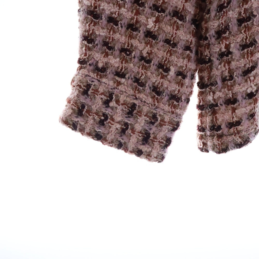 KAPITAL(キャピタル) fancy tweed board shirt ファンシー ツイード ボード 長袖シャツジャケット ピンク K2410LS092