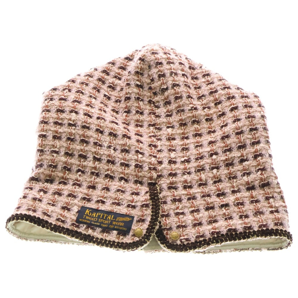 KAPITAL(キャピタル) fancy tweed Balaclava ファンシー ツイード バラクラバ ピンク K2410XH542