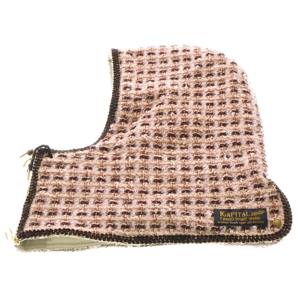 KAPITAL(キャピタル) fancy tweed Balaclava ファンシー ツイード バラクラバ ピンク K2410XH542