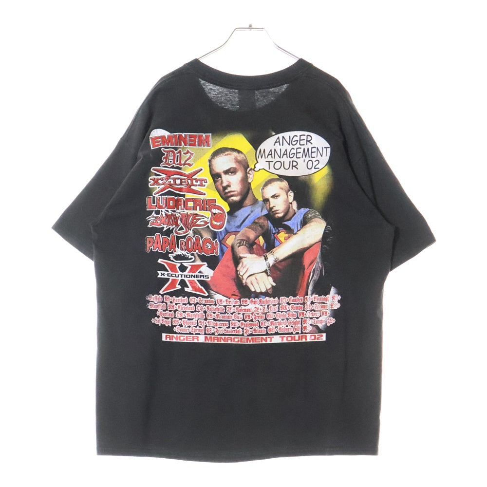 VINTAGE(ヴィンテージ) 00S EMINEM ANGER MANAGERMENT エミネム 両面プリント 半袖Tシャツ ブラック