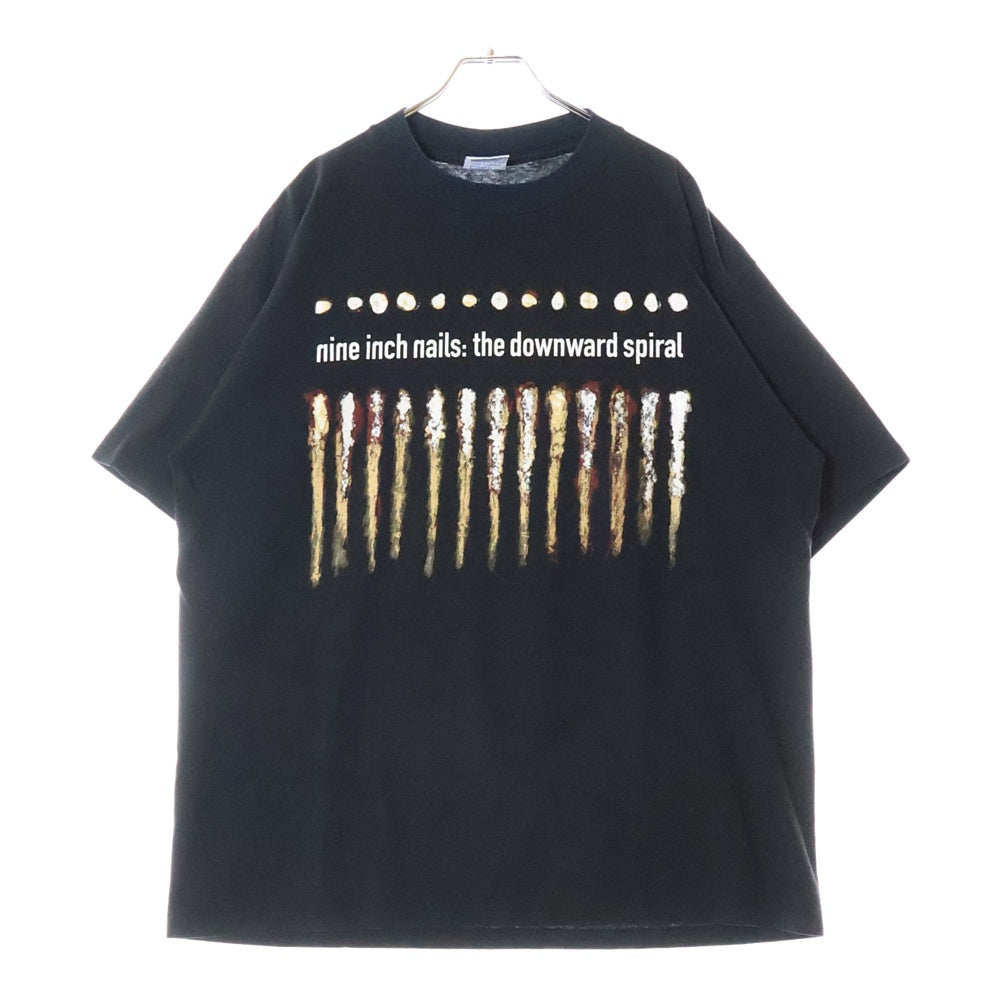 VINTAGE(ヴィンテージ) 90S NINE INCH NAILS THE DOWNWARD SPIRAL TEE ナインインチネイルズ ダウンワードスパイラル 両面プリント半袖Tシャツ カットソー ブラック