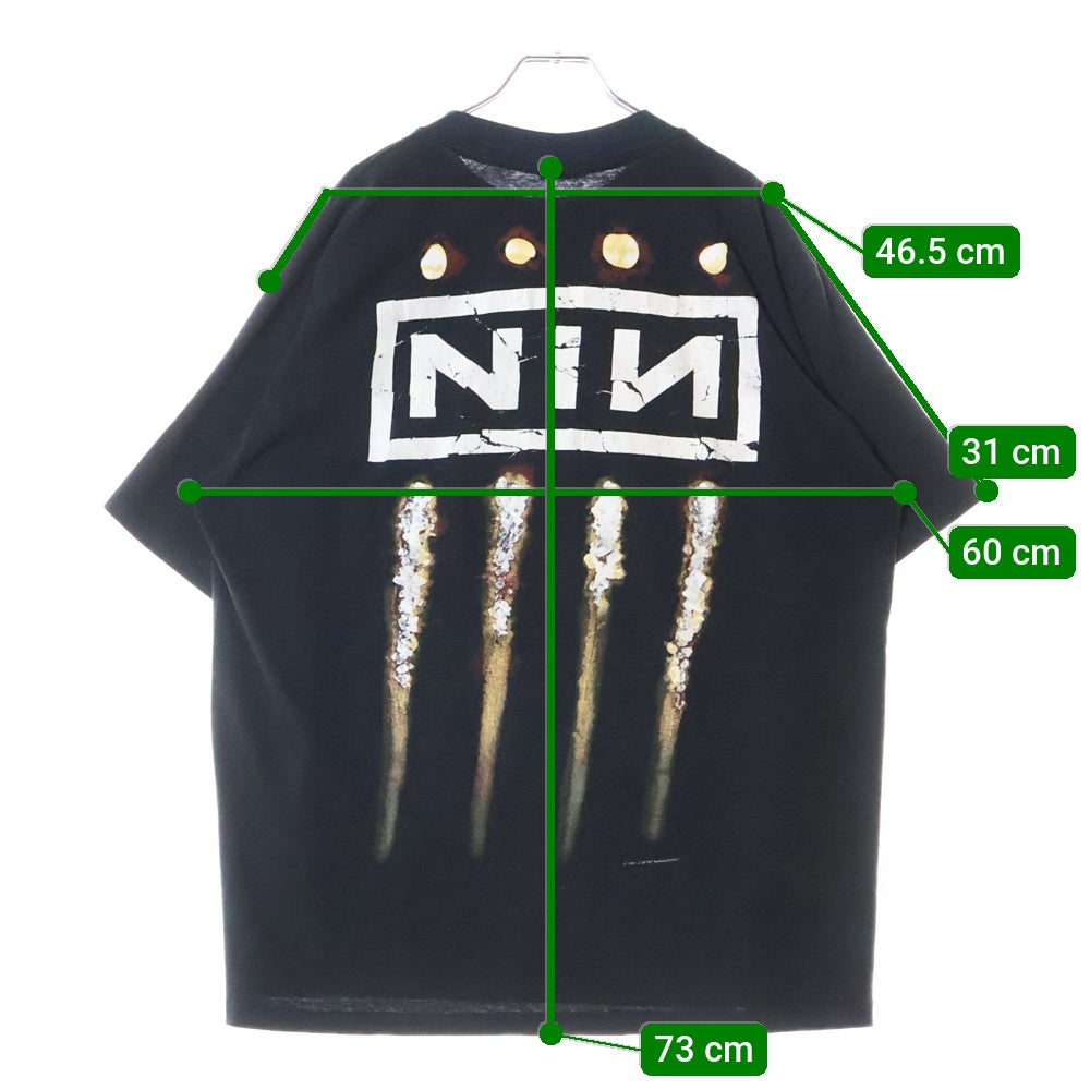 VINTAGE(ヴィンテージ) 90S NINE INCH NAILS THE DOWNWARD SPIRAL TEE ナインインチネイルズ ダウンワードスパイラル 両面プリント半袖Tシャツ カットソー ブラック