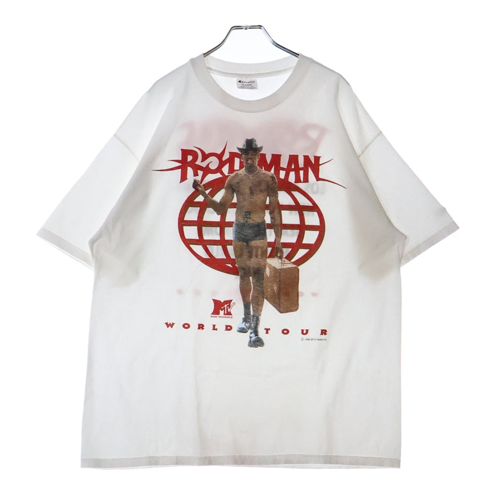 VINTAGE(ヴィンテージ) 90S DENNIS RODMAN WORLD TOUR デニスロッドマン 両面プリント 半袖Tシャツ ホワイト
