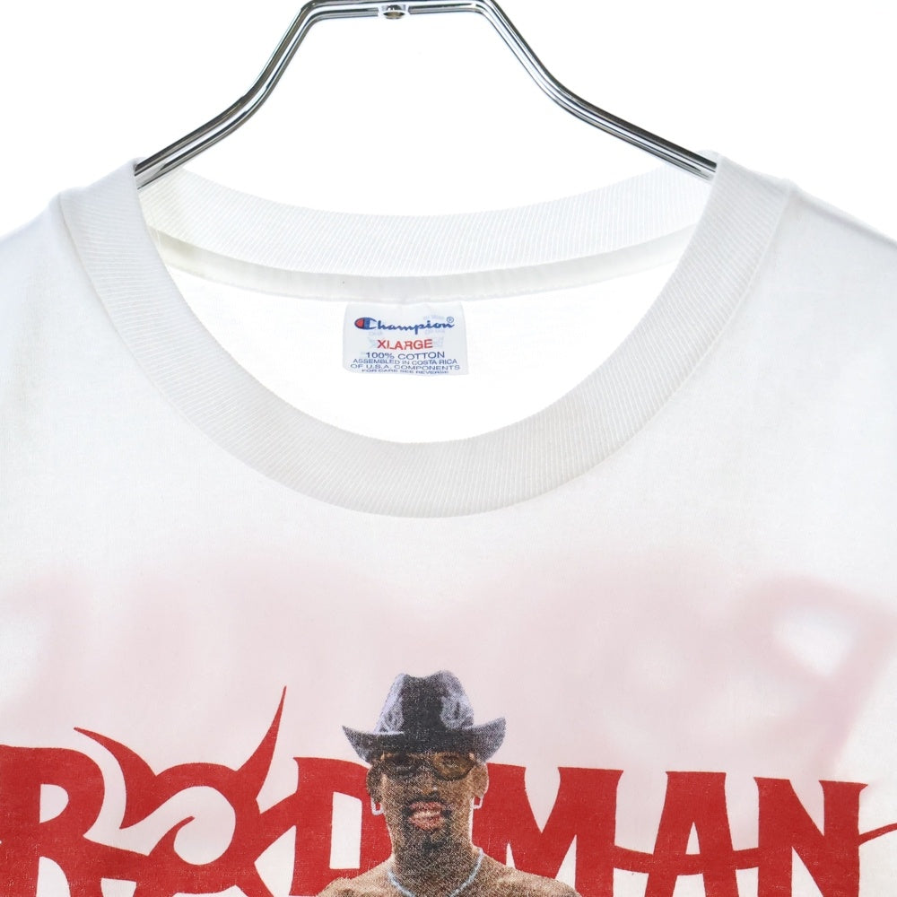 VINTAGE(ヴィンテージ) 90S DENNIS RODMAN WORLD TOUR デニスロッドマン 両面プリント 半袖Tシャツ ホワイト