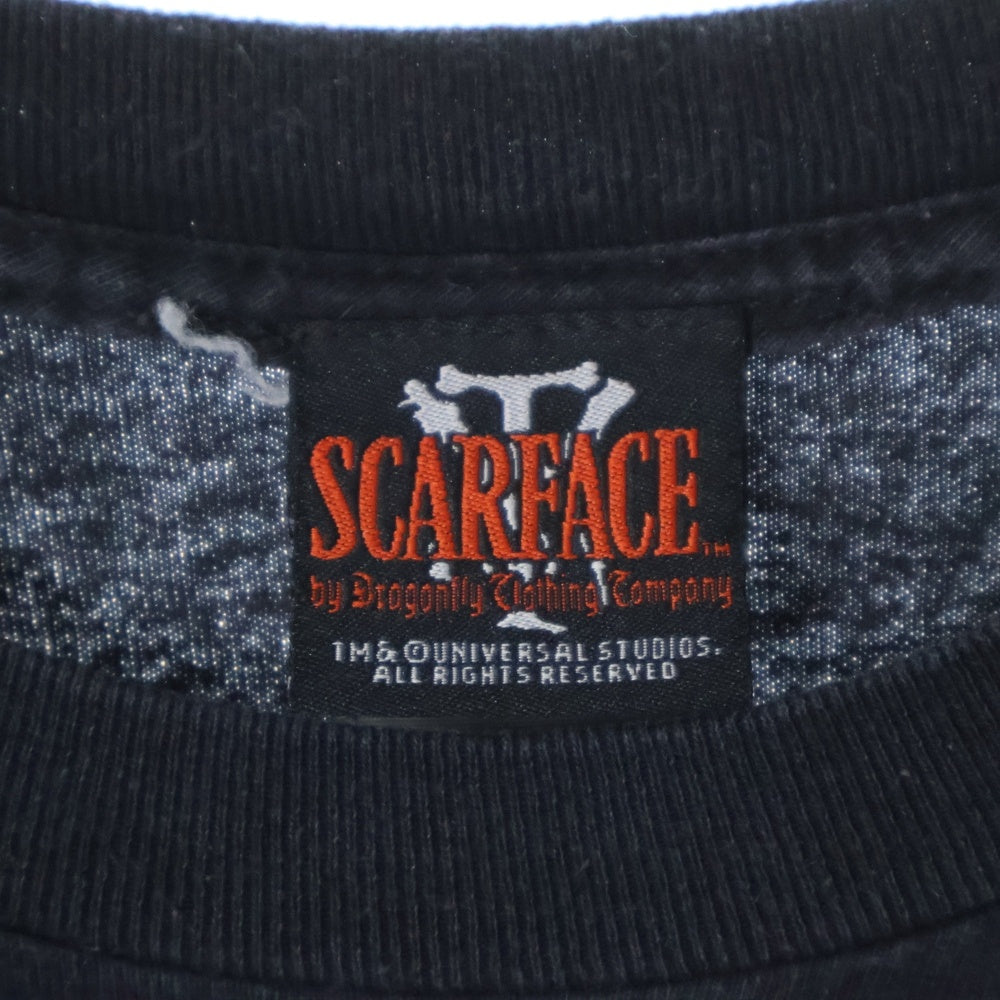 VINTAGE(ヴィンテージ) 00S SCARFACE スカーフェイス プリント 半袖Tシャツ ブラック