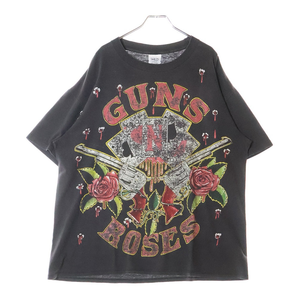 VINTAGE(ヴィンテージ) 90S GUNS AND ROSES GUNS ROSE OVP BULLET ガンズアンドローゼス バレット オーバープリント 半袖Tシャツ ブラック