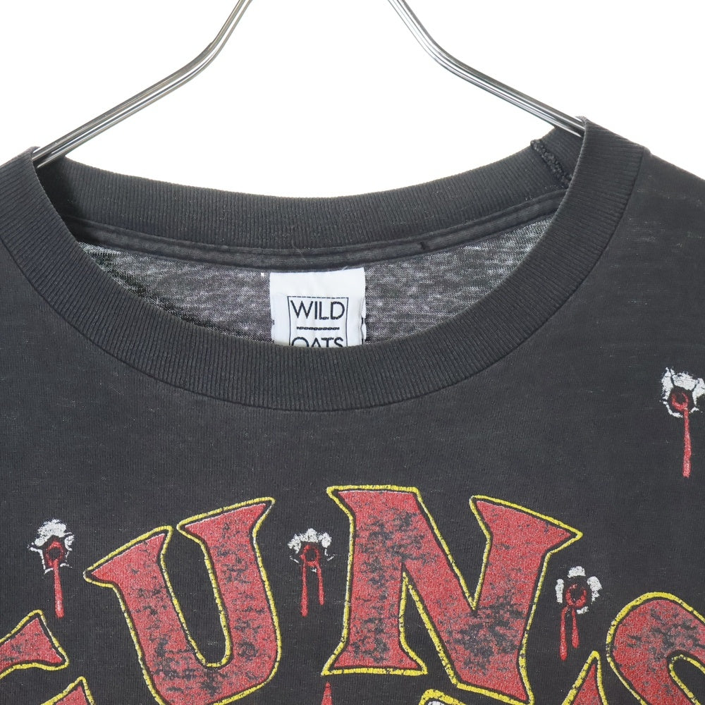 VINTAGE(ヴィンテージ) 90S GUNS AND ROSES GUNS ROSE OVP BULLET ガンズアンドローゼス バレット オーバープリント 半袖Tシャツ ブラック