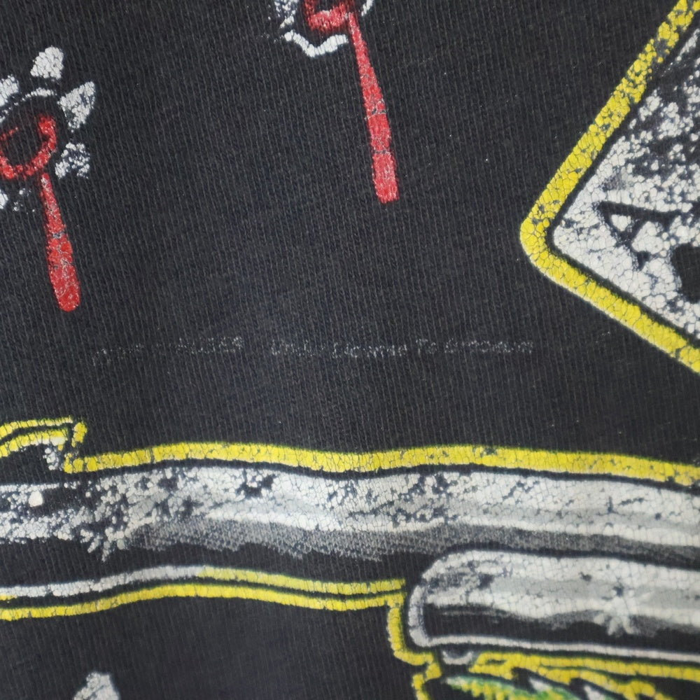 VINTAGE(ヴィンテージ) 90S GUNS AND ROSES GUNS ROSE OVP BULLET ガンズアンドローゼス バレット オーバープリント 半袖Tシャツ ブラック