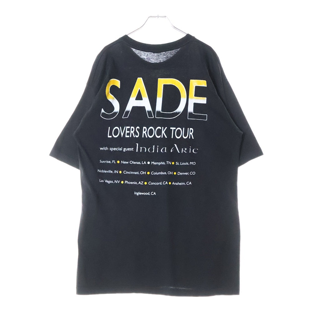 VINTAGE(ヴィンテージ) 00S SADE LOVERS ROCK TOUR FRONT FACE シャーデ フェイスプリント 半袖Tシャツ ブラック