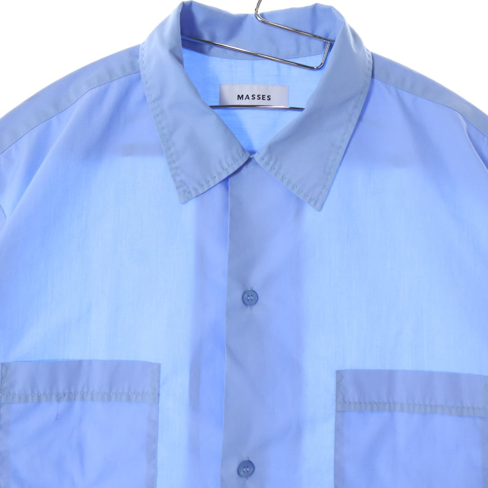 MASSES(マシス) H.S SHIRT S/S 半袖シャツ ライトブルー