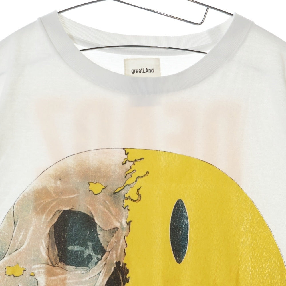 greatLand(グレイトランド) HAVE A DEADZ DAY TEE フロントプリント半袖Tシャツ カットソー ホワイト