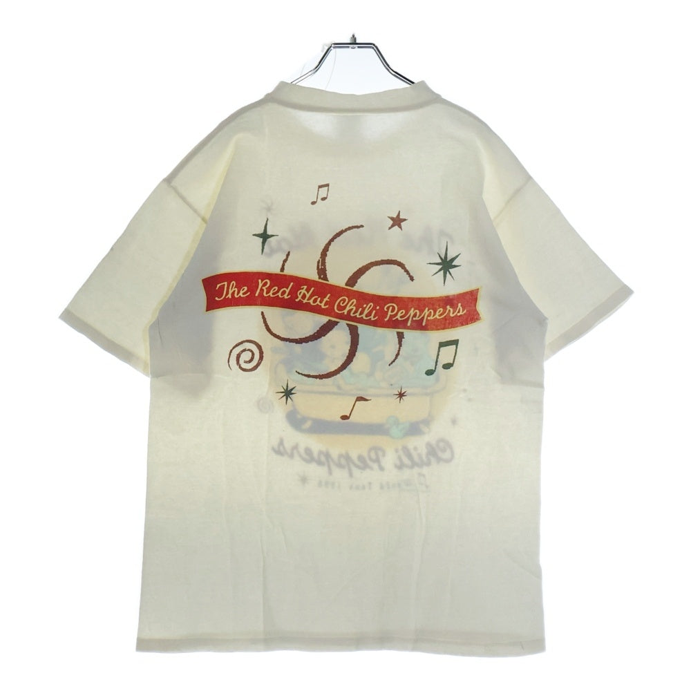 VINTAGE(ヴィンテージ) 90s RED HOT CHILI PEPPERS WORLD TOUR 1996 ONE HOT MINUTE レッドホットチリペッパーズ ツアープリント お風呂 半袖Tシャツ カットソー ホワイト