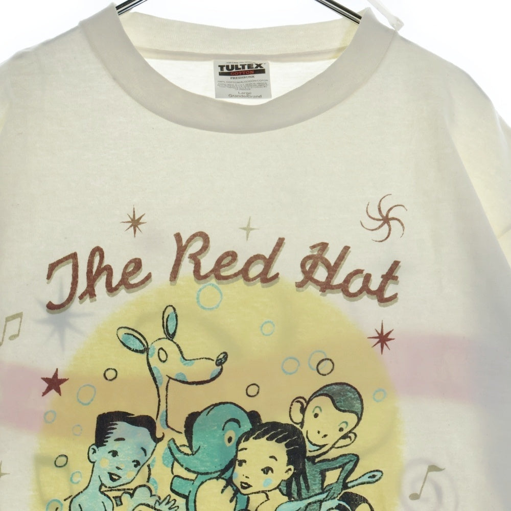 VINTAGE(ヴィンテージ) 90s RED HOT CHILI PEPPERS WORLD TOUR 1996 ONE HOT MINUTE レッドホットチリペッパーズ ツアープリント お風呂 半袖Tシャツ カットソー ホワイト