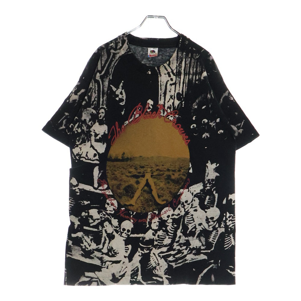 VINTAGE(ヴィンテージ) 80S THE BLACK CROWES HIGH ASTHE MOON 両面プリント 半袖Tシャツ ブラック
