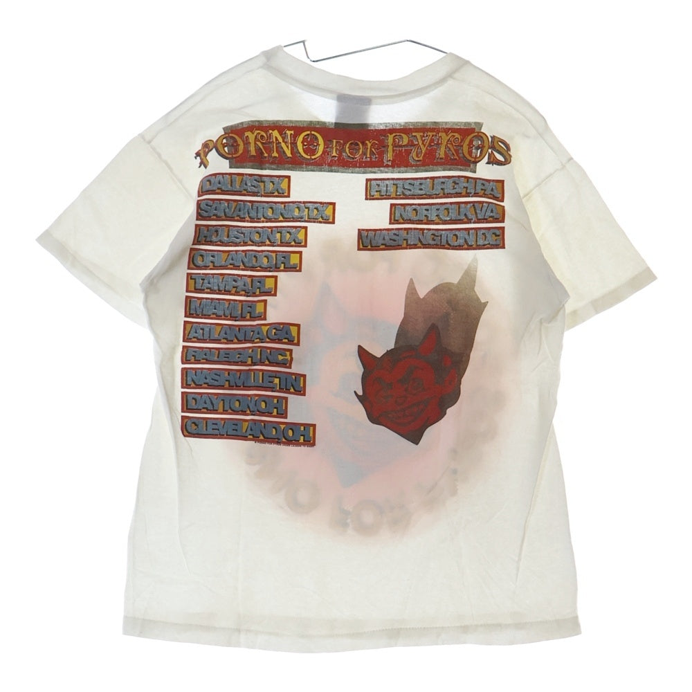 VINTAGE(ヴィンテージ) 90s Porno for Pyros ポルノ・フォー・パイロス 両面プリント 半袖Tシャツ ホワイト