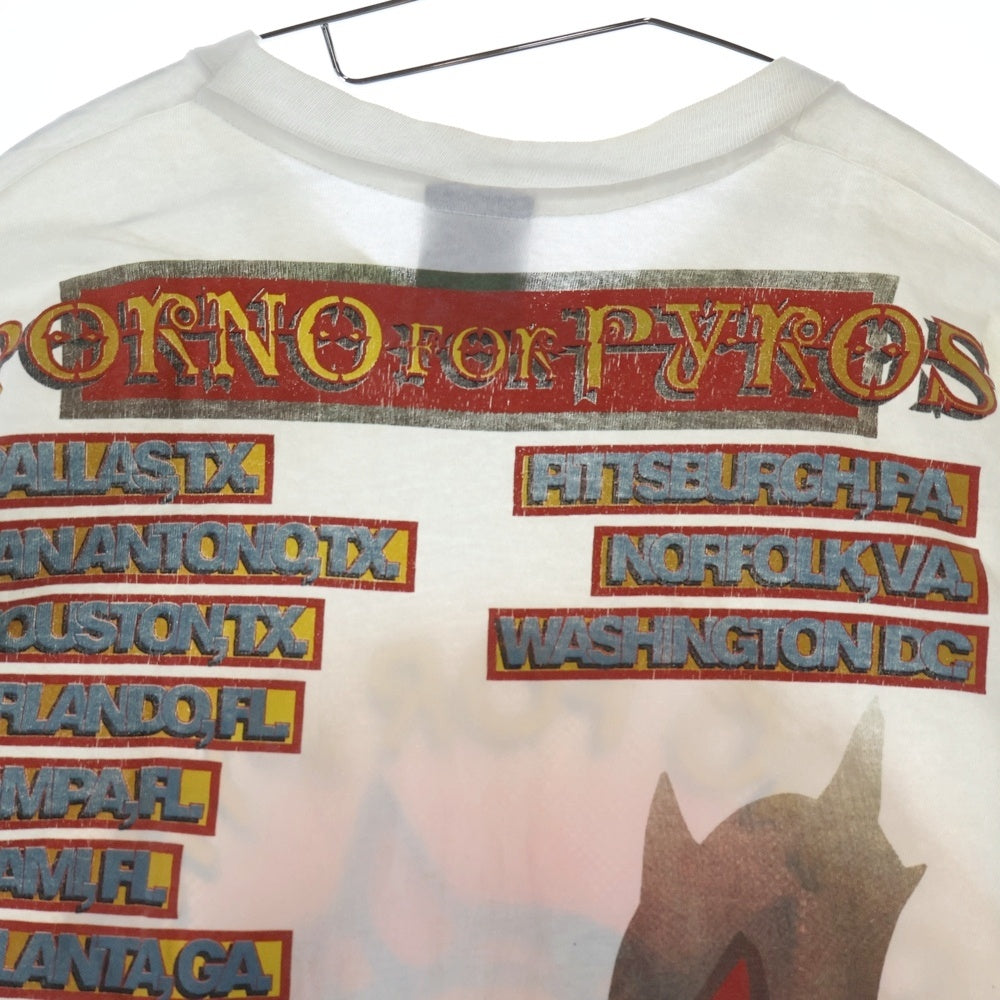 VINTAGE(ヴィンテージ) 90s Porno for Pyros ポルノ・フォー・パイロス 両面プリント 半袖Tシャツ ホワイト