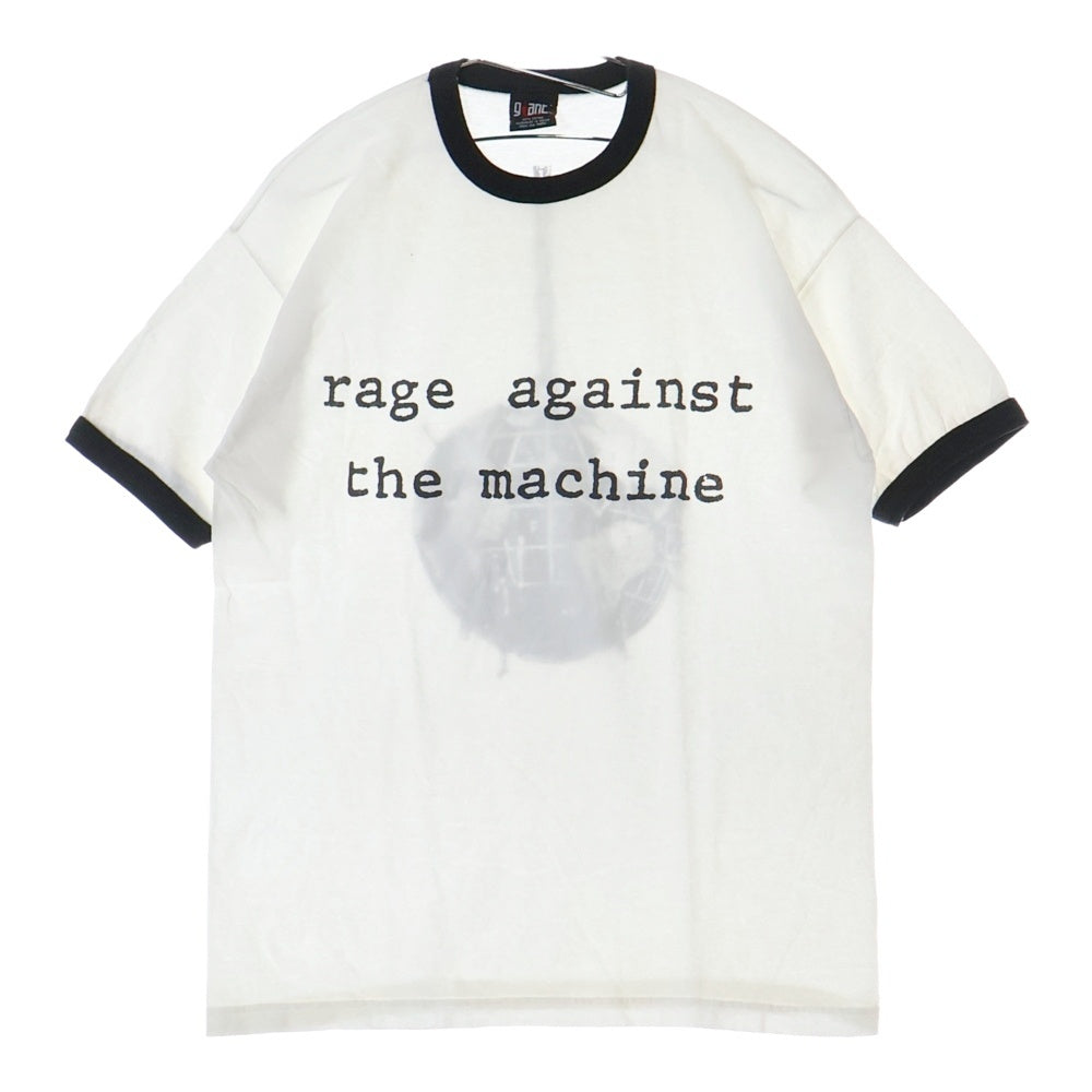 VINTAGE(ヴィンテージ) 90S RAGE AGAINST THE MACHINE WRECKING BALL レイジアゲインストザマシーン 両面プリント 半袖Tシャツ ホワイト