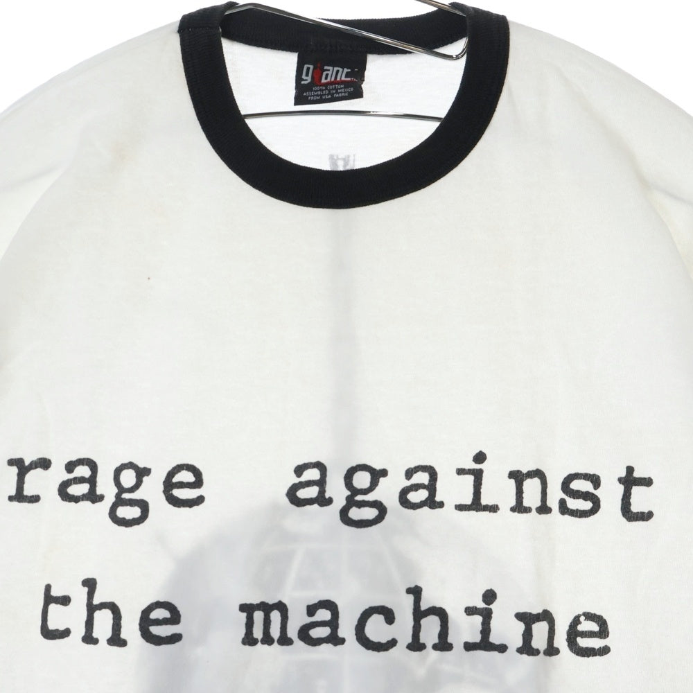 VINTAGE(ヴィンテージ) 90S RAGE AGAINST THE MACHINE WRECKING BALL レイジアゲインストザマシーン 両面プリント 半袖Tシャツ ホワイト