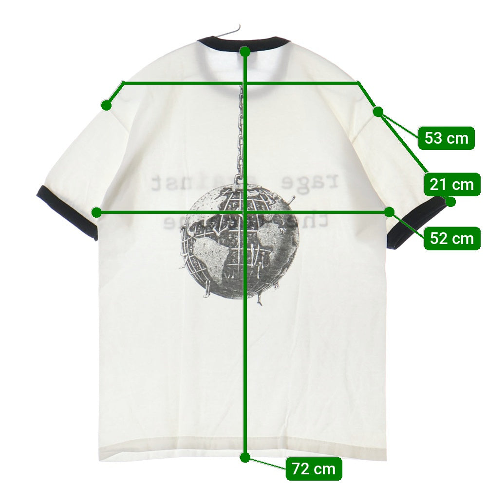 VINTAGE(ヴィンテージ) 90S RAGE AGAINST THE MACHINE WRECKING BALL レイジアゲインストザマシーン 両面プリント 半袖Tシャツ ホワイト
