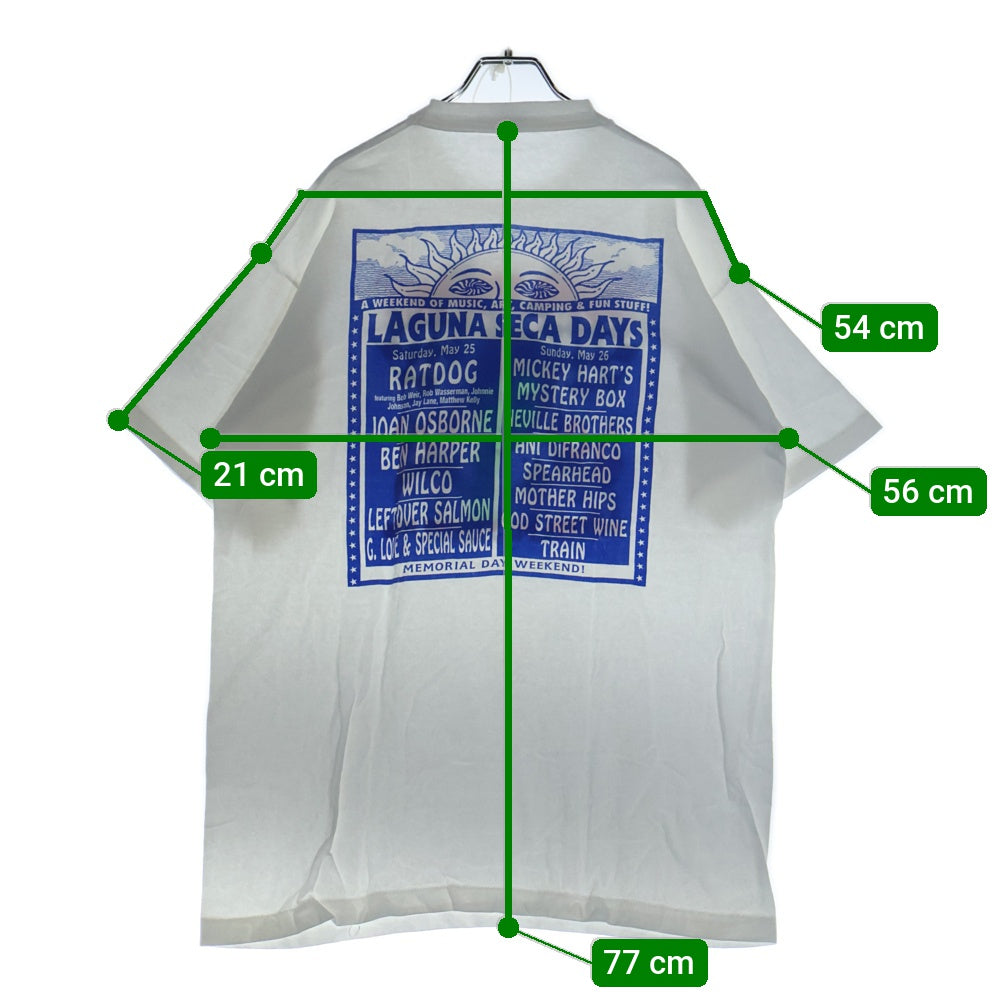 VINTAGE(ヴィンテージ) 90S LAGUNA SECA DAYS 両面プリント 半袖Tシャツ ホワイト