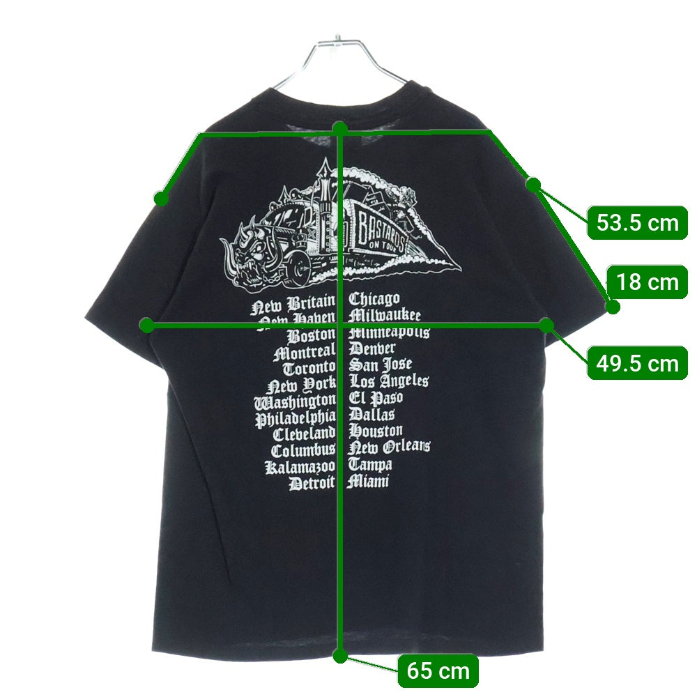 VINTAGE(ヴィンテージ) 90S MOTOR HEAD モーターヘッド 両面プリント 半袖Tシャツ ブラック