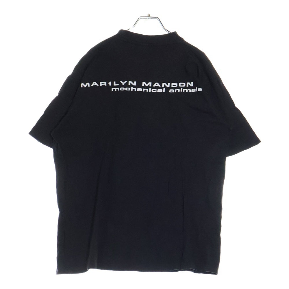 VINTAGE(ヴィンテージ) 90S MARILYN MANSON MECHANICAL ANIMALS マリリンマンソン 両面プリント 半袖Tシャツ ブラック