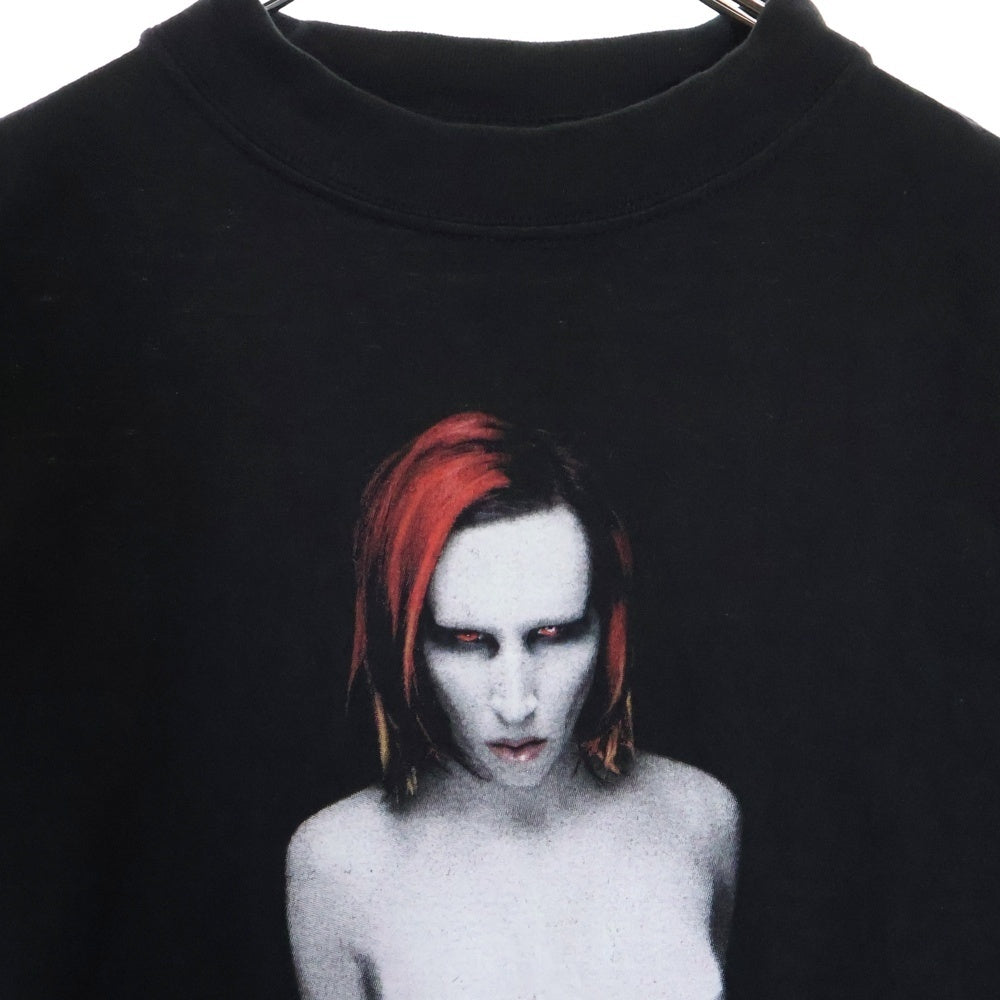 VINTAGE(ヴィンテージ) 90S MARILYN MANSON MECHANICAL ANIMALS マリリンマンソン 両面プリント 半袖Tシャツ ブラック