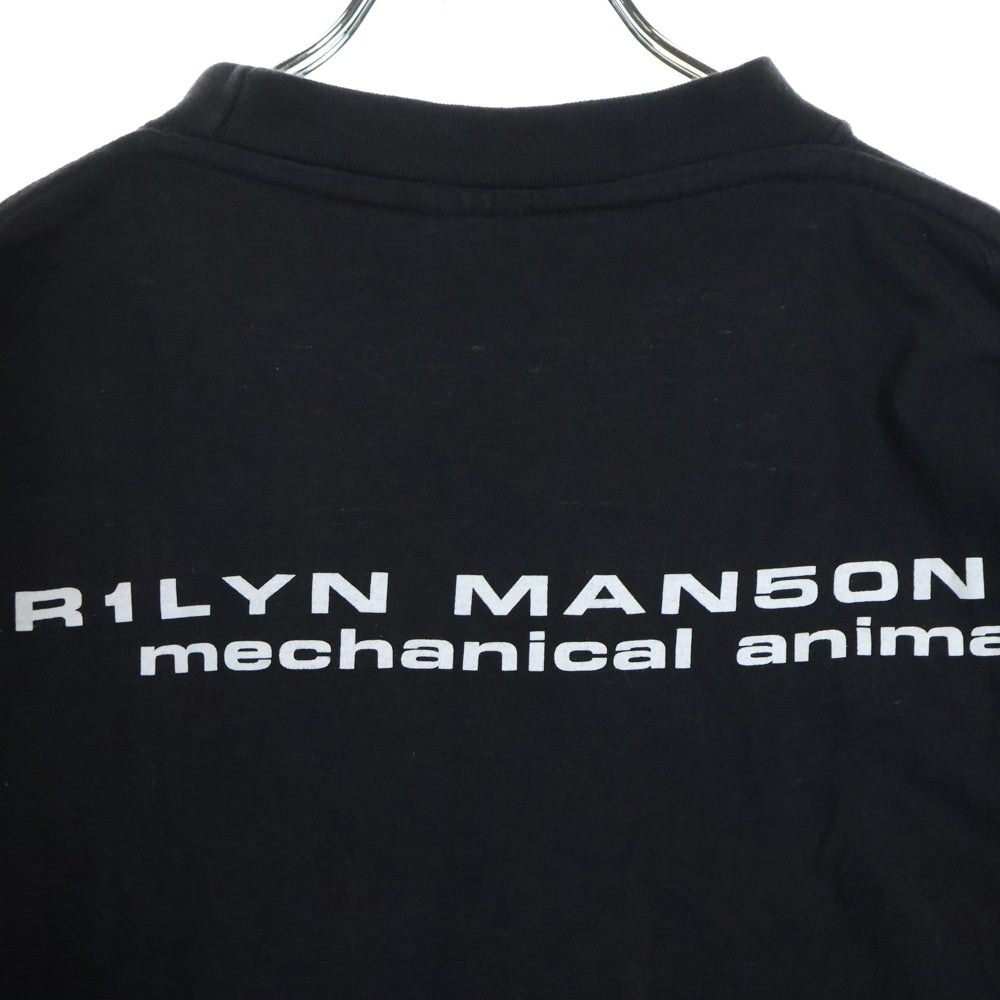 VINTAGE(ヴィンテージ) 90S MARILYN MANSON MECHANICAL ANIMALS マリリンマンソン 両面プリント 半袖Tシャツ ブラック