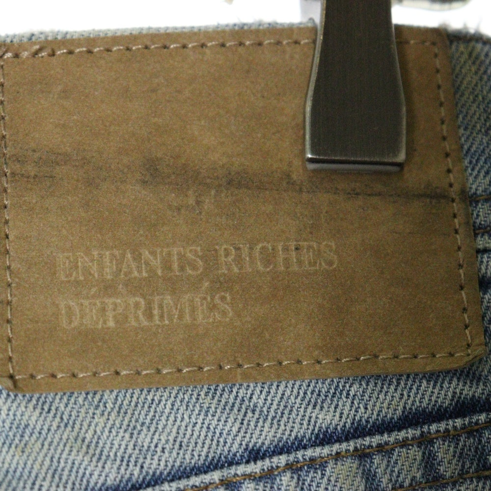 ENFANTS RICHES DEPRIMES(アンファンリッチデプリメ) WIDER FLARE LEG ワイドフレア ダメージ加工 デニムパンツ インディゴ