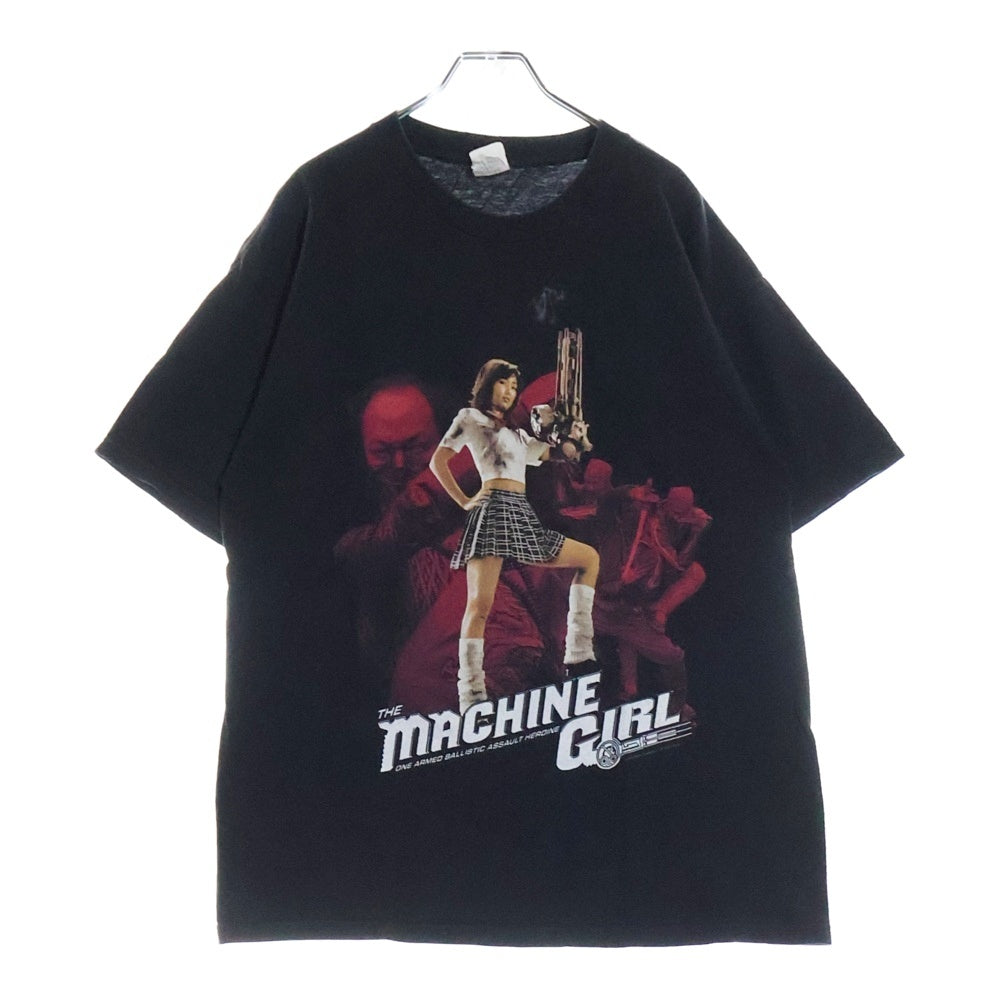 VINTAGE(ヴィンテージ) 00S THE MACHINE GIRL 片腕マシンガール デザインプリント 半袖Tシャツ ブラック